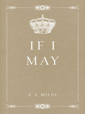 cover image of If I May